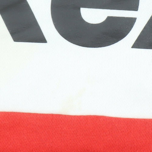 Nike Air Womens Black Red Colourblock Sweatshirt Size L Pullover