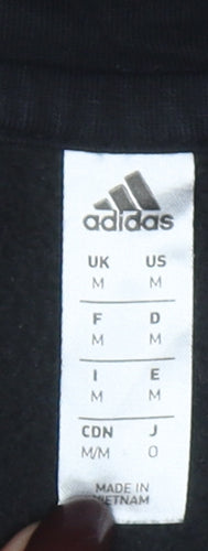 Adidas Women's Black Pullover Hoodie Medium Cotton Blend