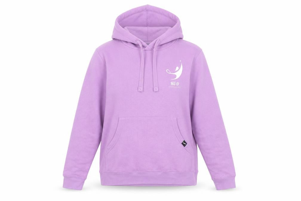 Front view of Joma women’s lilac pullover hoodie medium cotton blend gym sweatshirt