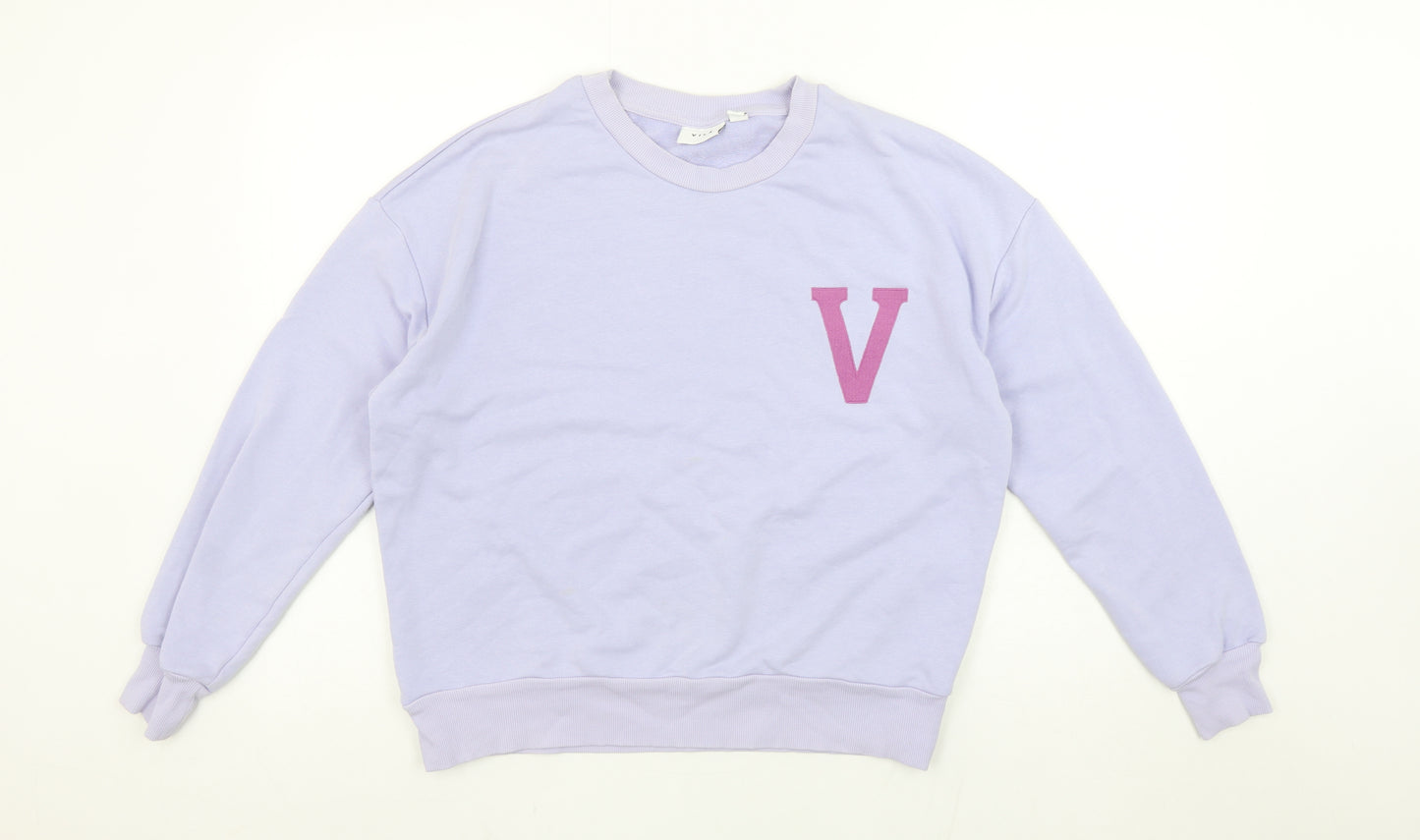 Vila Women Lilac Sweatshirt S Crew Neck Long Sleeve Casual