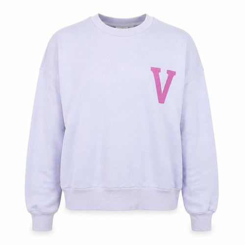 Vila Women Lilac Sweatshirt S Crew Neck Long Sleeve Casual