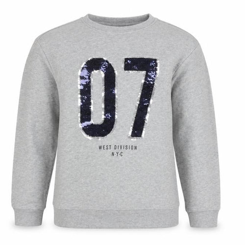 MNG Kids Girls Grey Sequin 07 Sweatshirt 11-12 Years Crew Neck Pullover