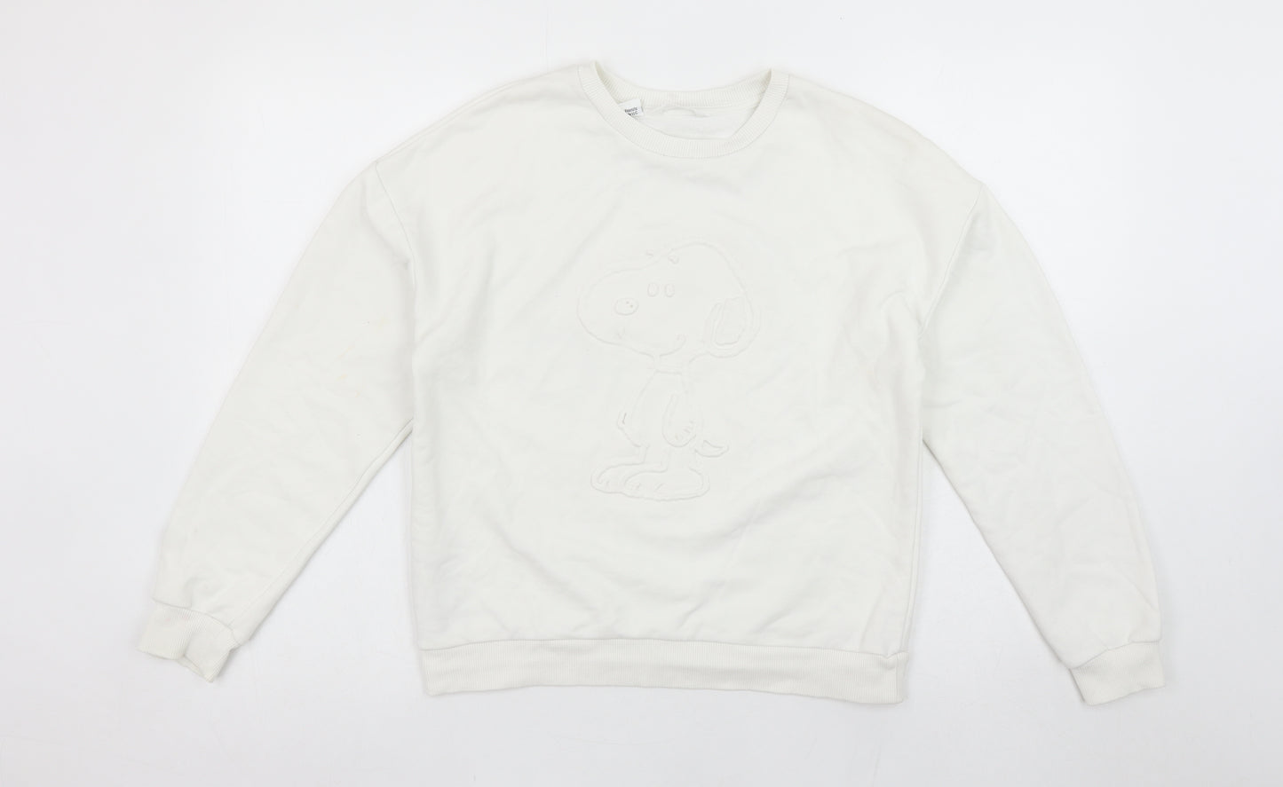 MNG Girls White Snoopy Peanuts Sweatshirt 12 Years Pullover Jumper