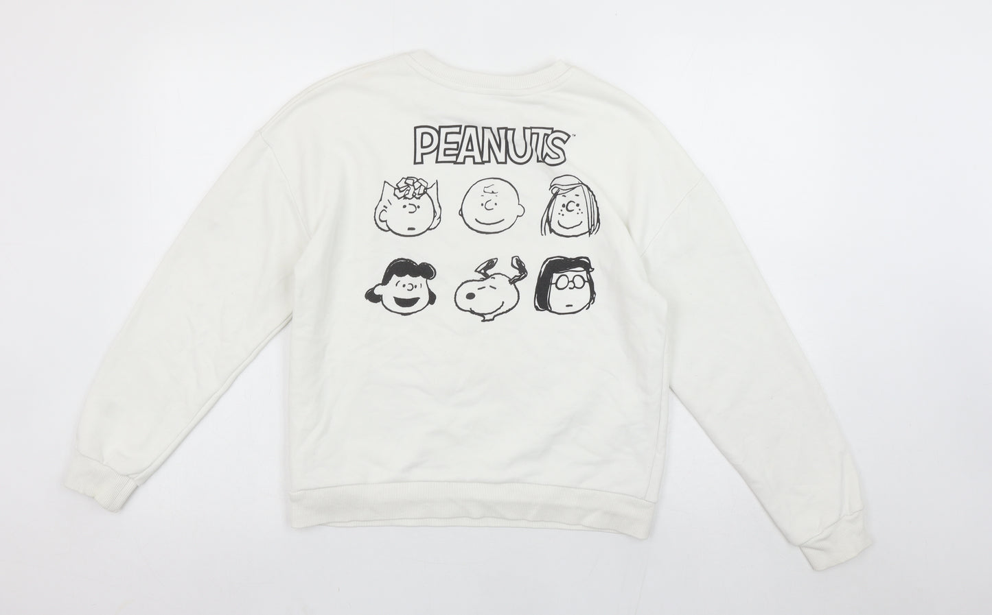 MNG Girls White Snoopy Peanuts Sweatshirt 12 Years Pullover Jumper