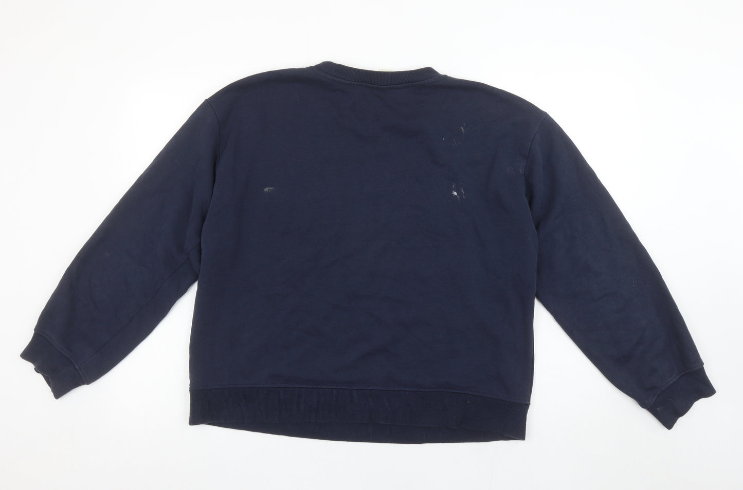 H&M Women's Navy Blue Paris Slogan Pullover Sweatshirt Size M