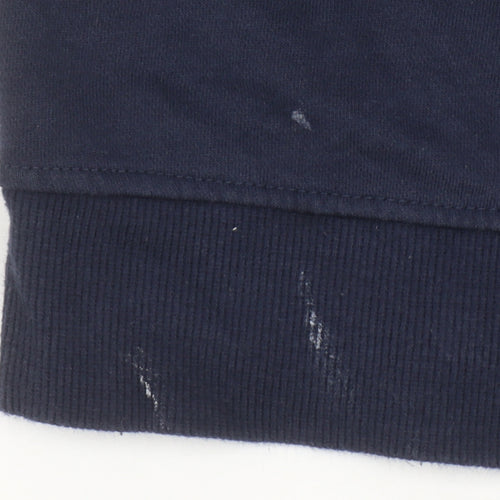 H&M Women's Navy Blue Paris Slogan Pullover Sweatshirt Size M