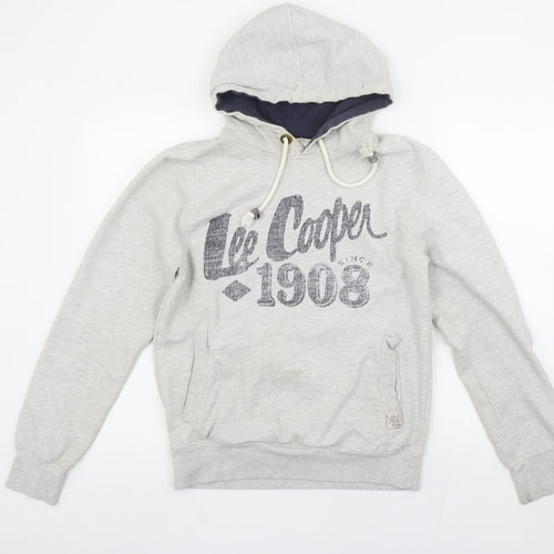 Lee Cooper Women's Grey Pullover Hoodie Size S Cotton Polyester