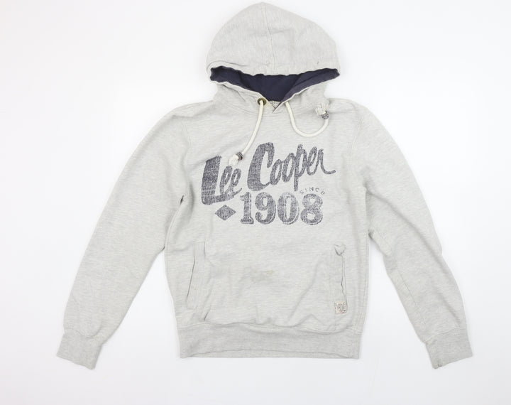 Lee Cooper Women's Grey Pullover Hoodie Size S Cotton Polyester