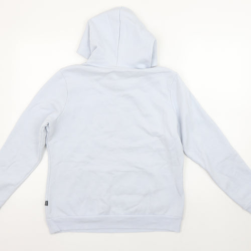 Puma Women Light Blue Pullover Hoodie Medium Hooded Sweatshirt Casual