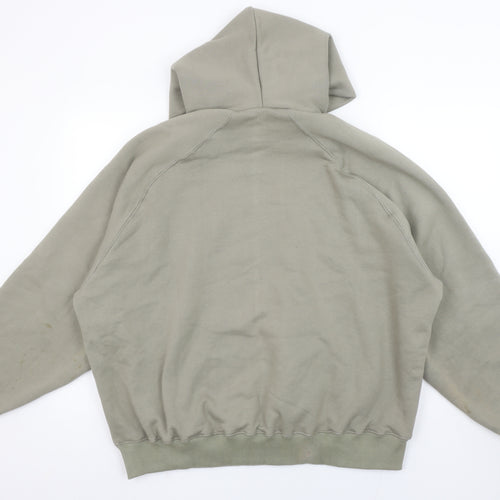 PHAYN Women’s Khaki Pullover Hoodie XS Graphic Print Raglan Sleeve