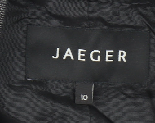 Jaeger Women’s Grey Wool Blend Single Breasted Blazer UK 10