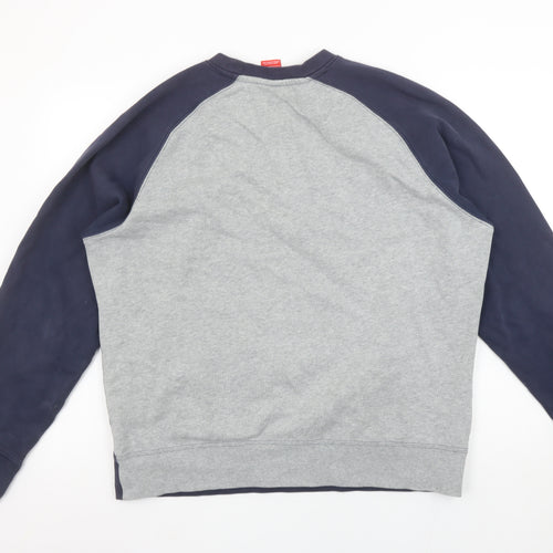 Nike Men's Blue Large Crew Neck Pullover Sweatshirt