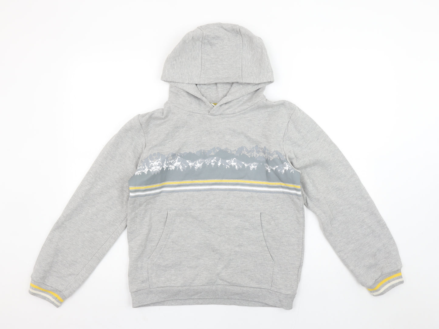 Mountain Warehouse Boys Grey Hoodie 13 Years Pullover Cotton Blend