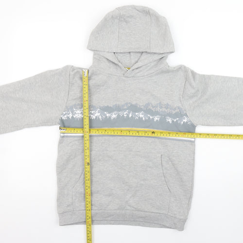 Mountain Warehouse Boys Grey Hoodie 13 Years Pullover Cotton Blend