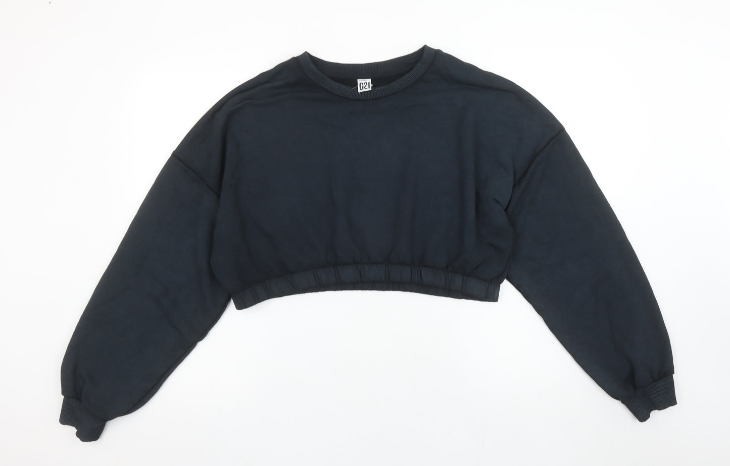 George Women’s Black Cropped Pullover Sweatshirt Size L