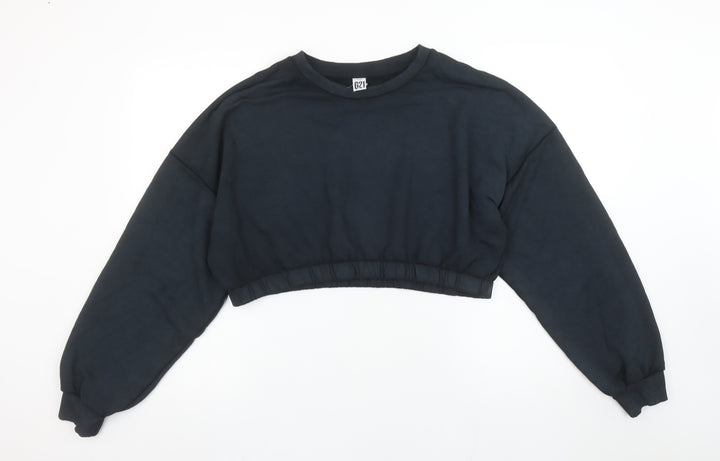 George Women’s Black Cropped Pullover Sweatshirt Size L