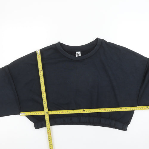 George Women’s Black Cropped Pullover Sweatshirt Size L