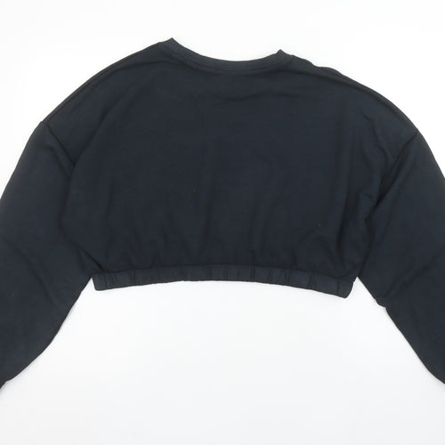 George Women’s Black Cropped Pullover Sweatshirt Size L