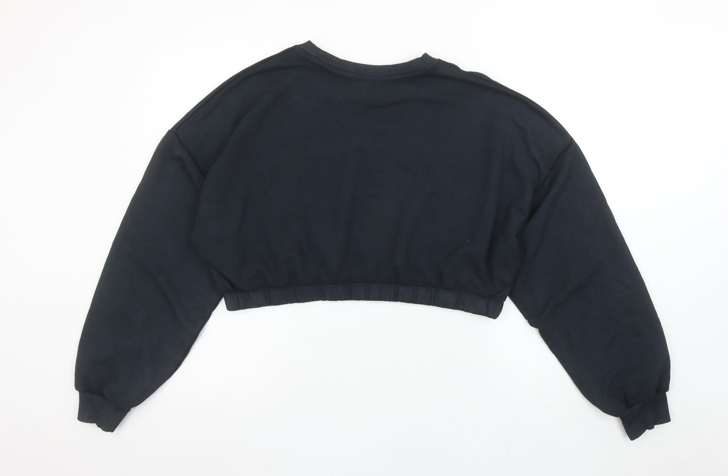 George Women’s Black Cropped Pullover Sweatshirt Size L