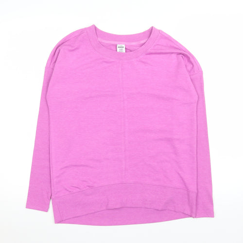 RBX Women’s Pink Long Sleeve Crew Neck Basic Jersey Top XS