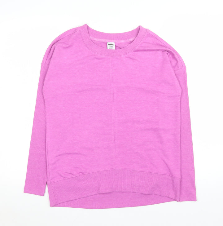RBX Women’s Pink Long Sleeve Crew Neck Basic Jersey Top XS