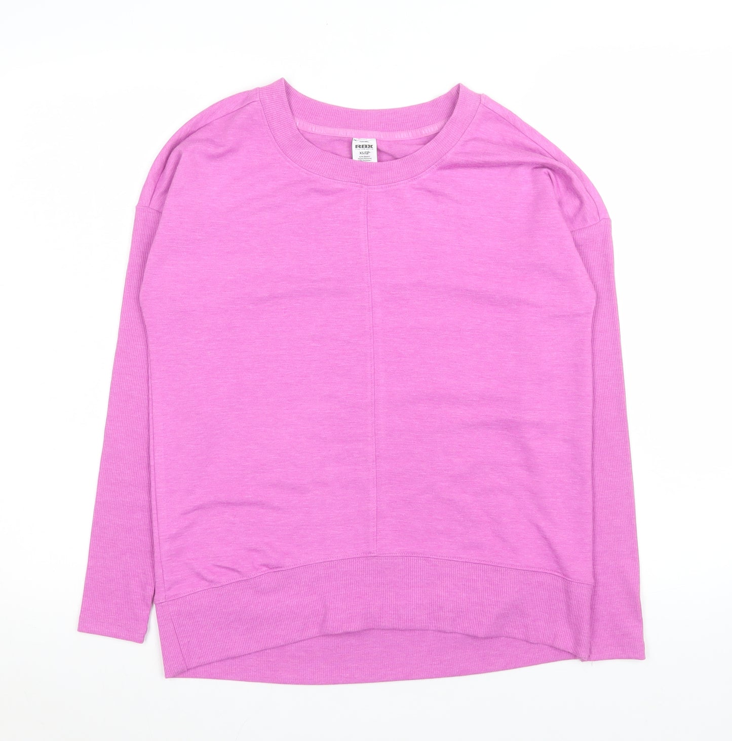 RBX Women’s Pink Long Sleeve Crew Neck Basic Jersey Top XS