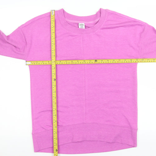 RBX Women’s Pink Long Sleeve Crew Neck Basic Jersey Top XS