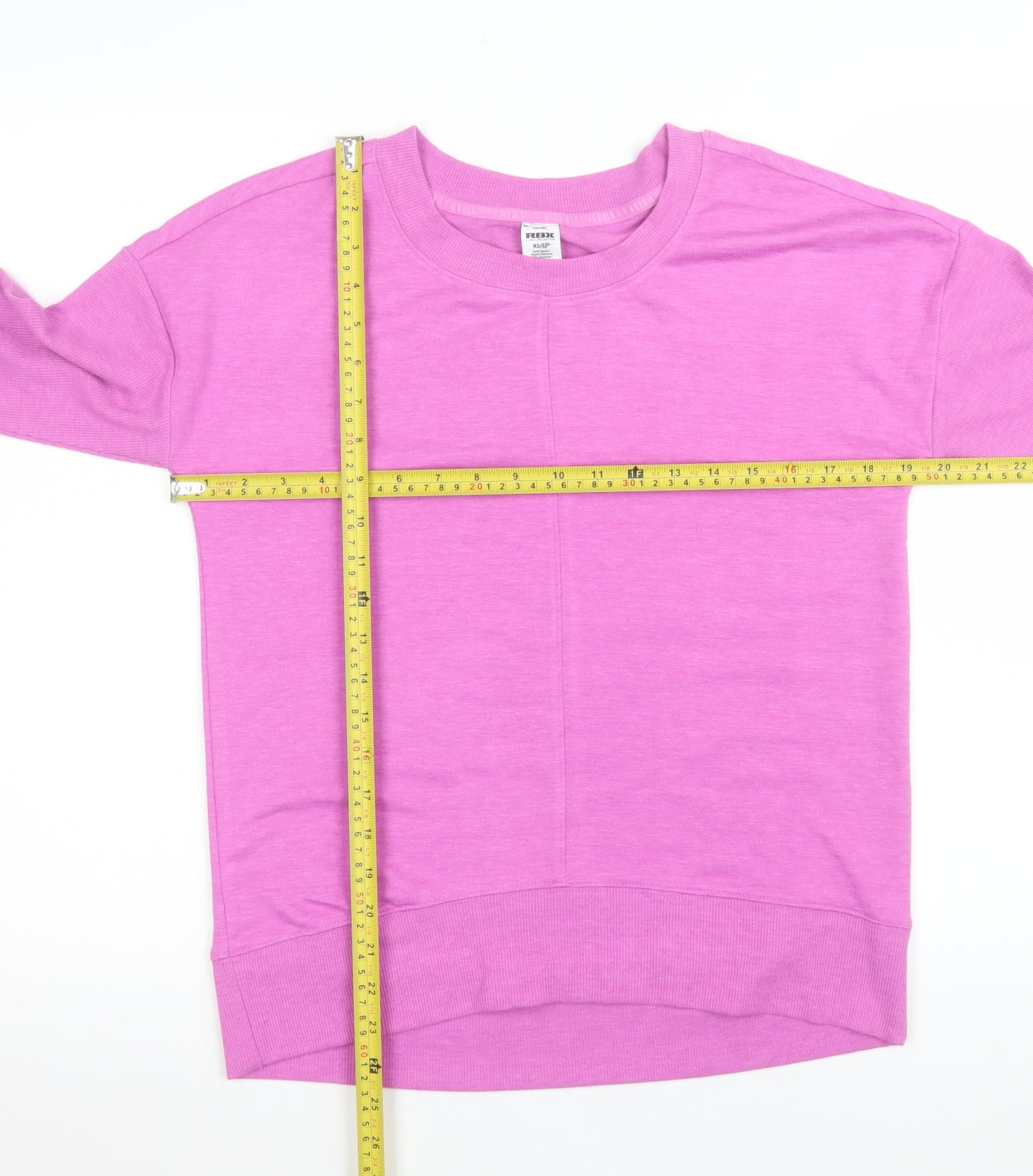 RBX Women’s Pink Long Sleeve Crew Neck Basic Jersey Top XS