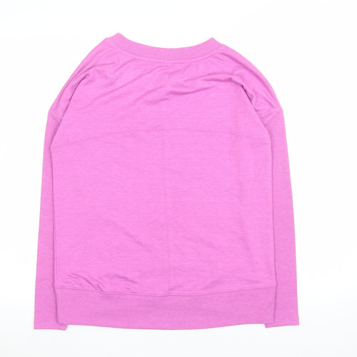 RBX Women’s Pink Long Sleeve Crew Neck Basic Jersey Top XS