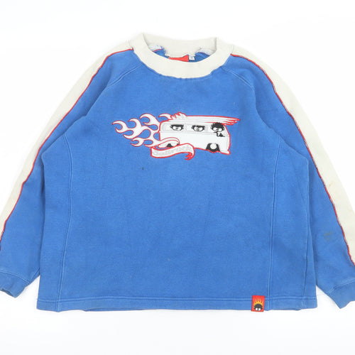 Saltrock Boys Blue Graphic Fleece Pullover Sweatshirt Size M