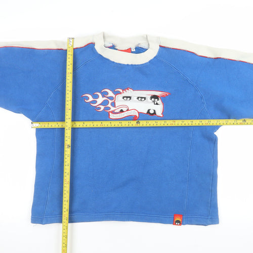 Saltrock Boys Blue Graphic Fleece Pullover Sweatshirt Size M