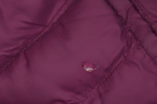 Mountain Warehouse Girls Purple Hooded Puffer Jacket 11-12 Years Warm Nylon Zip Coat