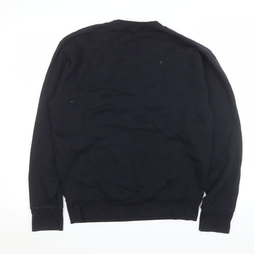 PrettyLittleThing Womens Black Columbia Logo Pullover Sweatshirt Size S