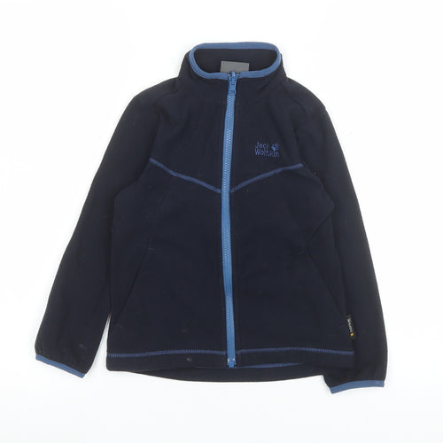 Jack Wolfskin Blue Fleece Full Zip Jacket Unisex Kids 8 Hiking Outdoor Layer