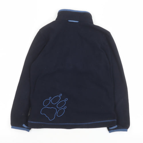 Jack Wolfskin Blue Fleece Full Zip Jacket Unisex Kids 8 Hiking Outdoor Layer