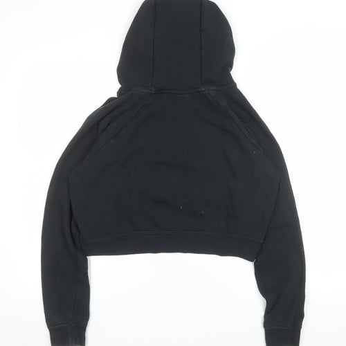 Nike Women's Black Cropped Pullover Hoodie Size M