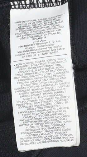 Nike Women's Black Cropped Pullover Hoodie Size M