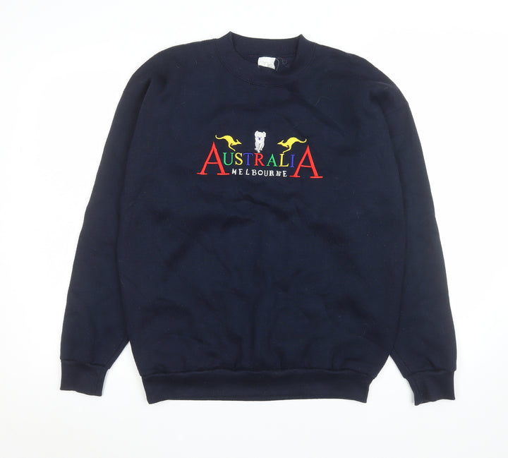 Mr. Kangaroo Men's Blue Embroidered Australia Melbourne Cotton Sweatshirt S