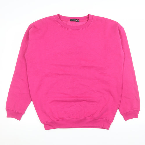 PrettyLittleThing Women's Pink Pullover Sweatshirt Size S