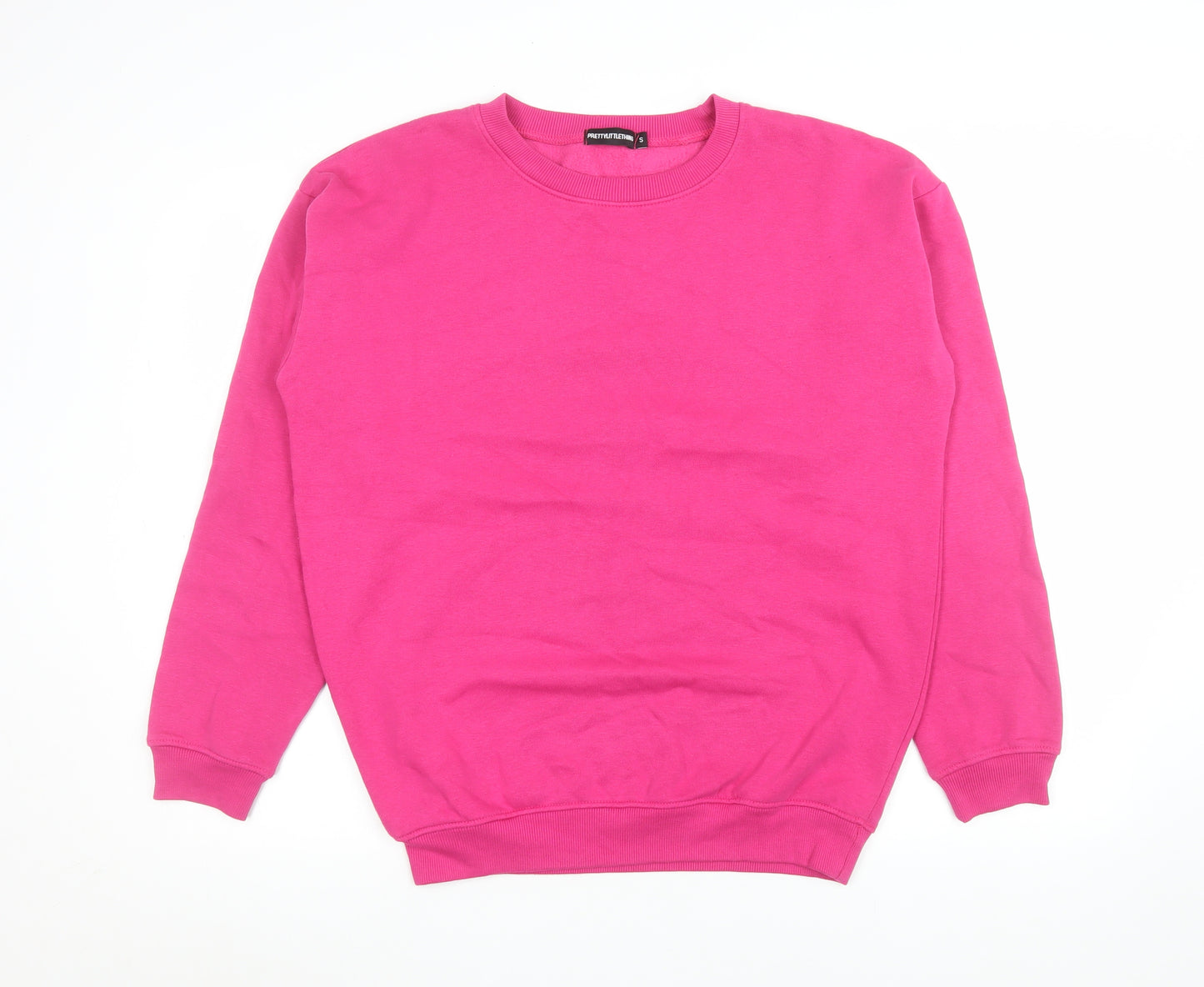 PrettyLittleThing Women's Pink Pullover Sweatshirt Size S
