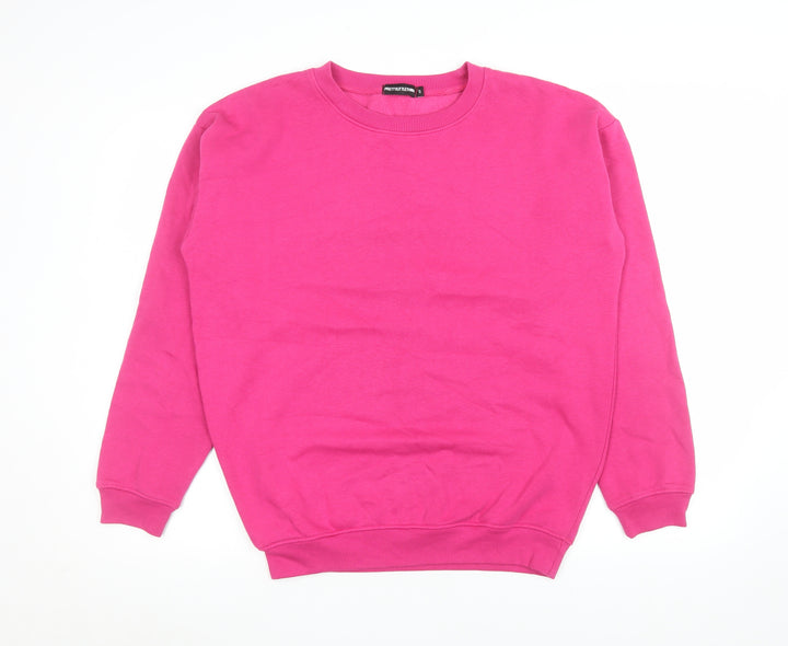 PrettyLittleThing Women's Pink Pullover Sweatshirt Size S