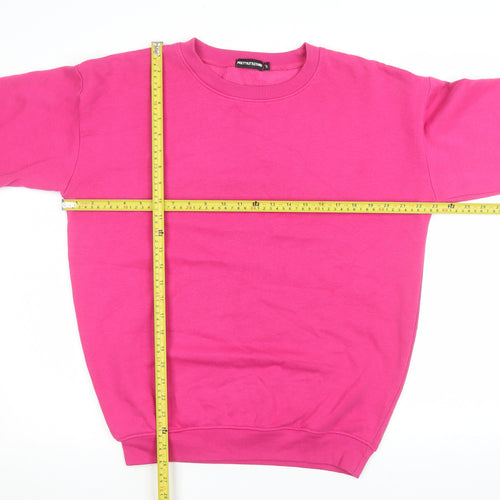 PrettyLittleThing Women's Pink Pullover Sweatshirt Size S