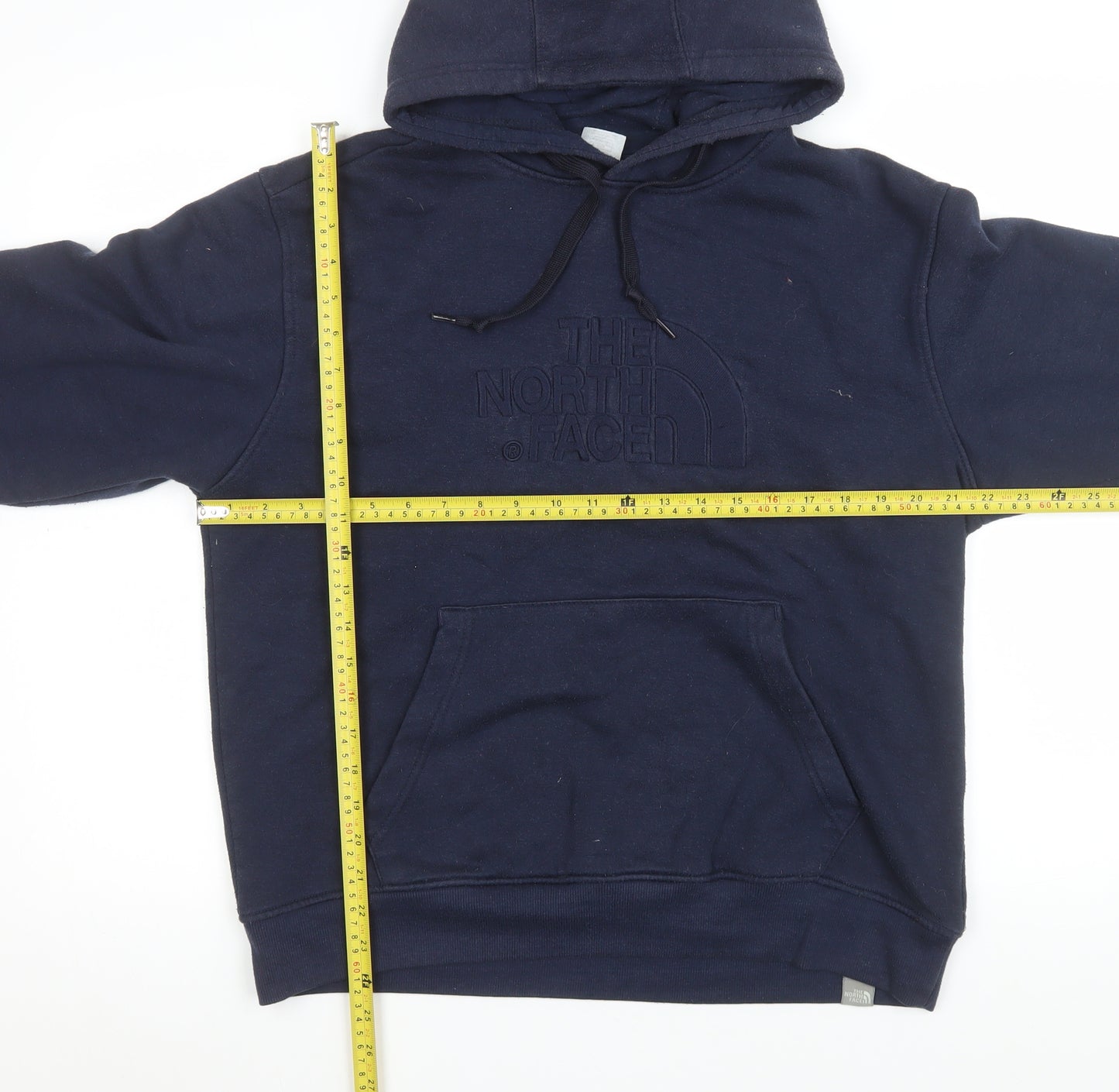 The North Face Men's Blue Pullover Hoodie Size M Cotton Fleece