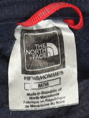 The North Face Men's Blue Pullover Hoodie Size M Cotton Fleece