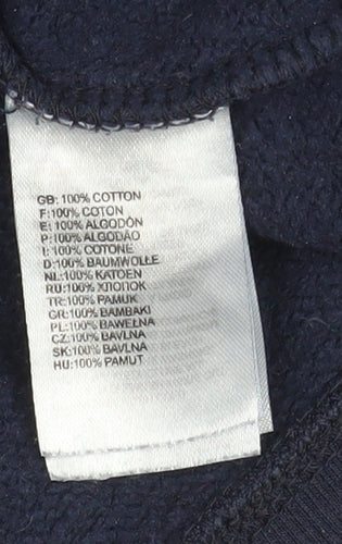 The North Face Men's Blue Pullover Hoodie Size M Cotton Fleece
