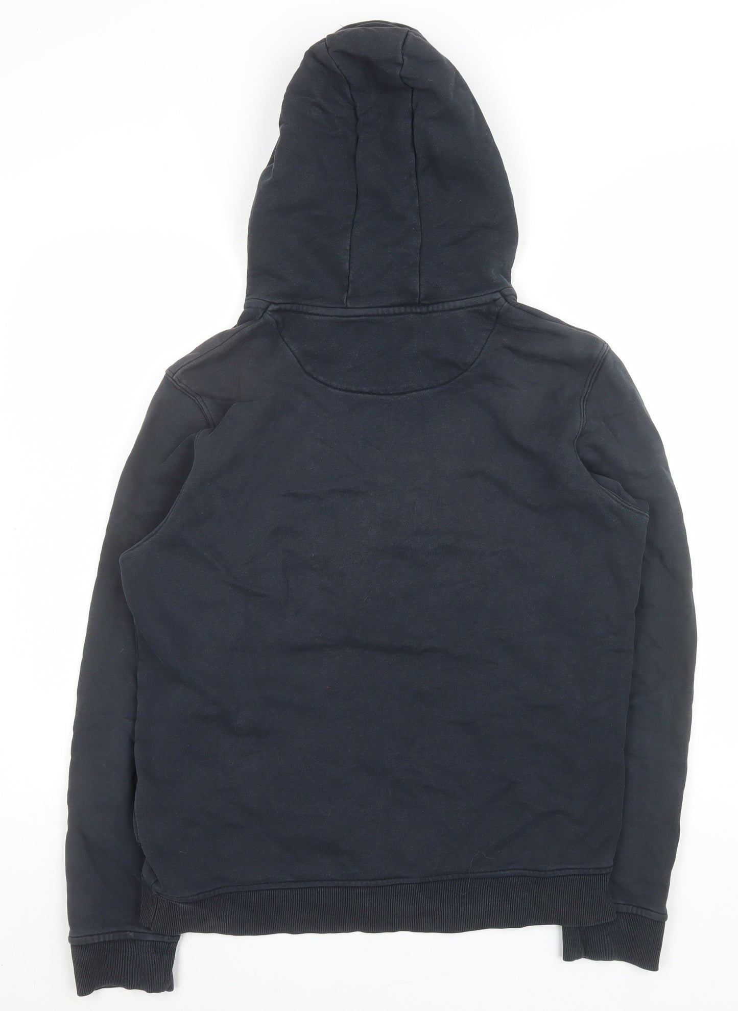 Lyle & Scott Men’s Blue Pullover Hoodie Size L Cotton Logo Sweatshirt