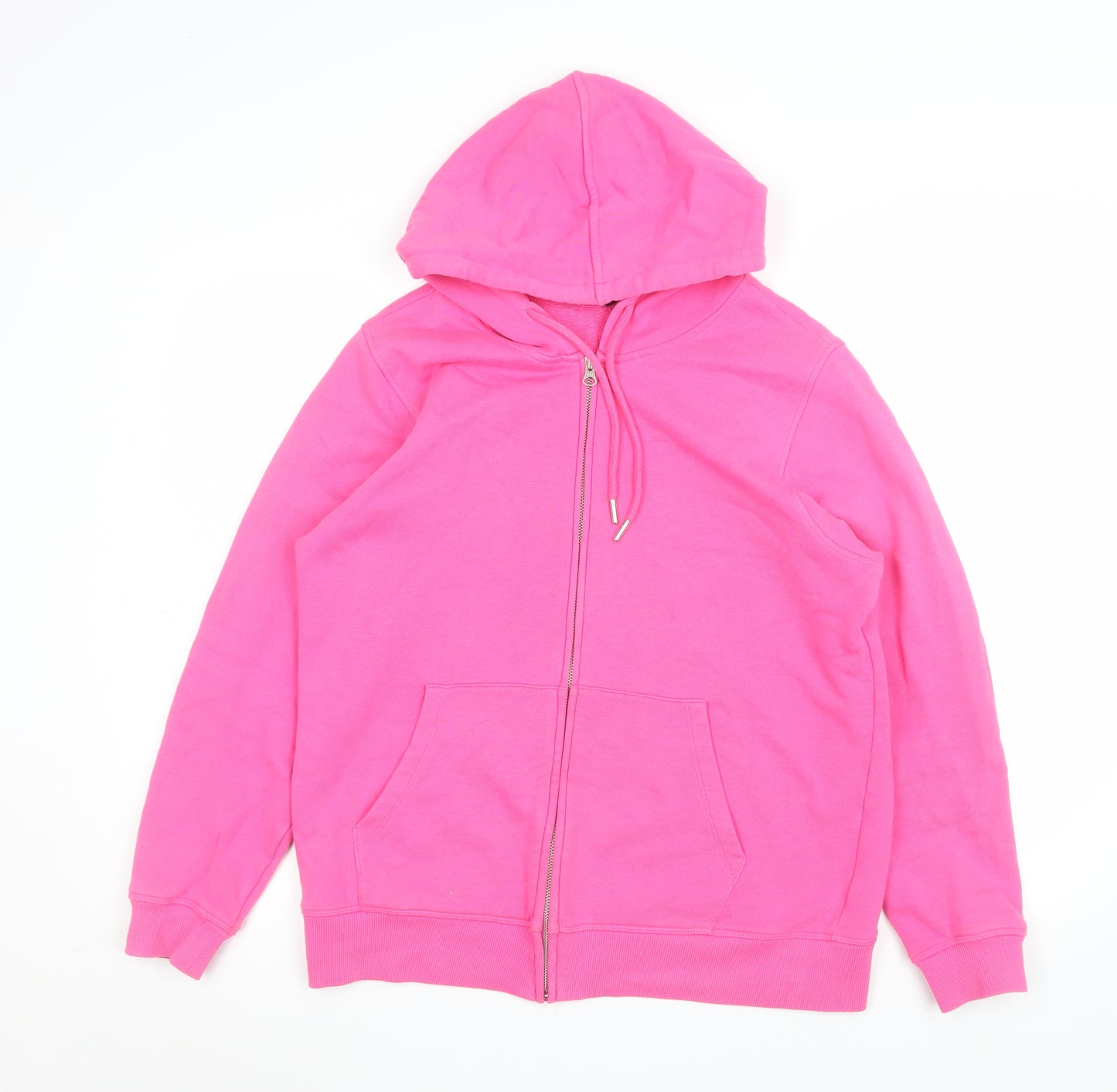 Marks and Spencer Women’s Pink Hooded Zip Cotton Jacket Size 14