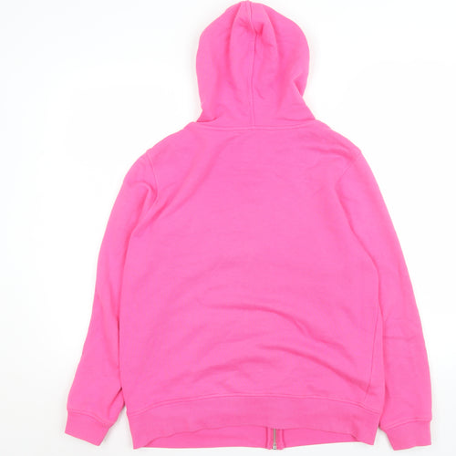 Marks and Spencer Women’s Pink Hooded Zip Cotton Jacket Size 14
