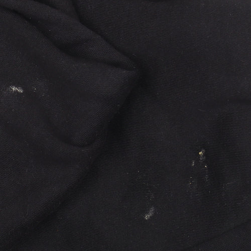 Ralph Lauren Women Black L Hoodie Full Zip Cotton Blend Jacket