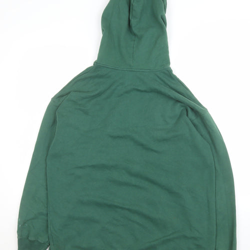 Hollister Women's Green Hooded Full Zip Cotton Jacket M